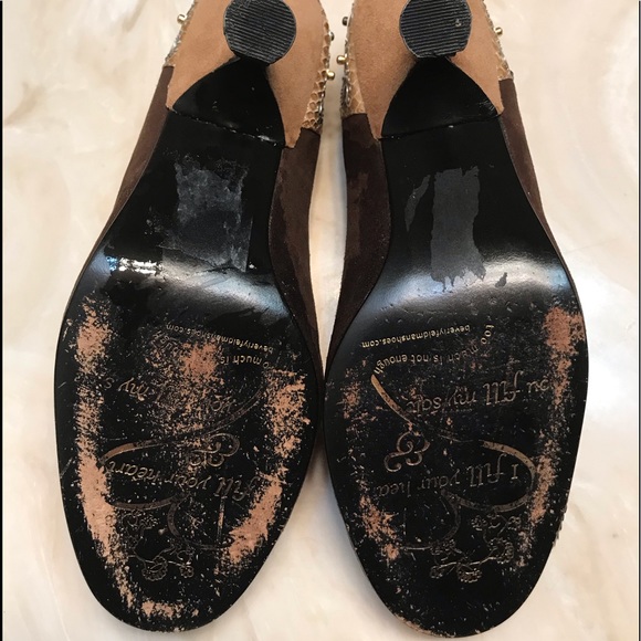 Beverly Feldman Embellished Heels size 5 1/2 - Picture 2 of 8